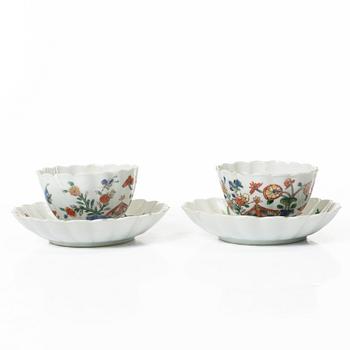 Five cups and four dishes, Qing dynasty, Kangxi (1662-1722).