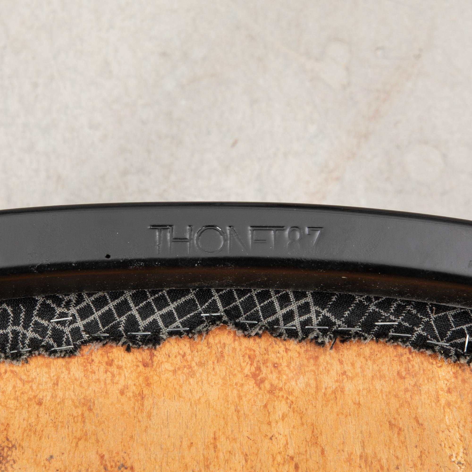 Armchairs, 6 pcs, model 87, Thonet, late 20th century.