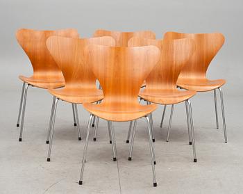 STOLAR, 6 st, "Sjuan", Arne Jacobsen, Fritz Hansen.