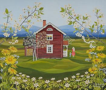 Stina Sunesson, "Jag målar våren" (I paint the spring).