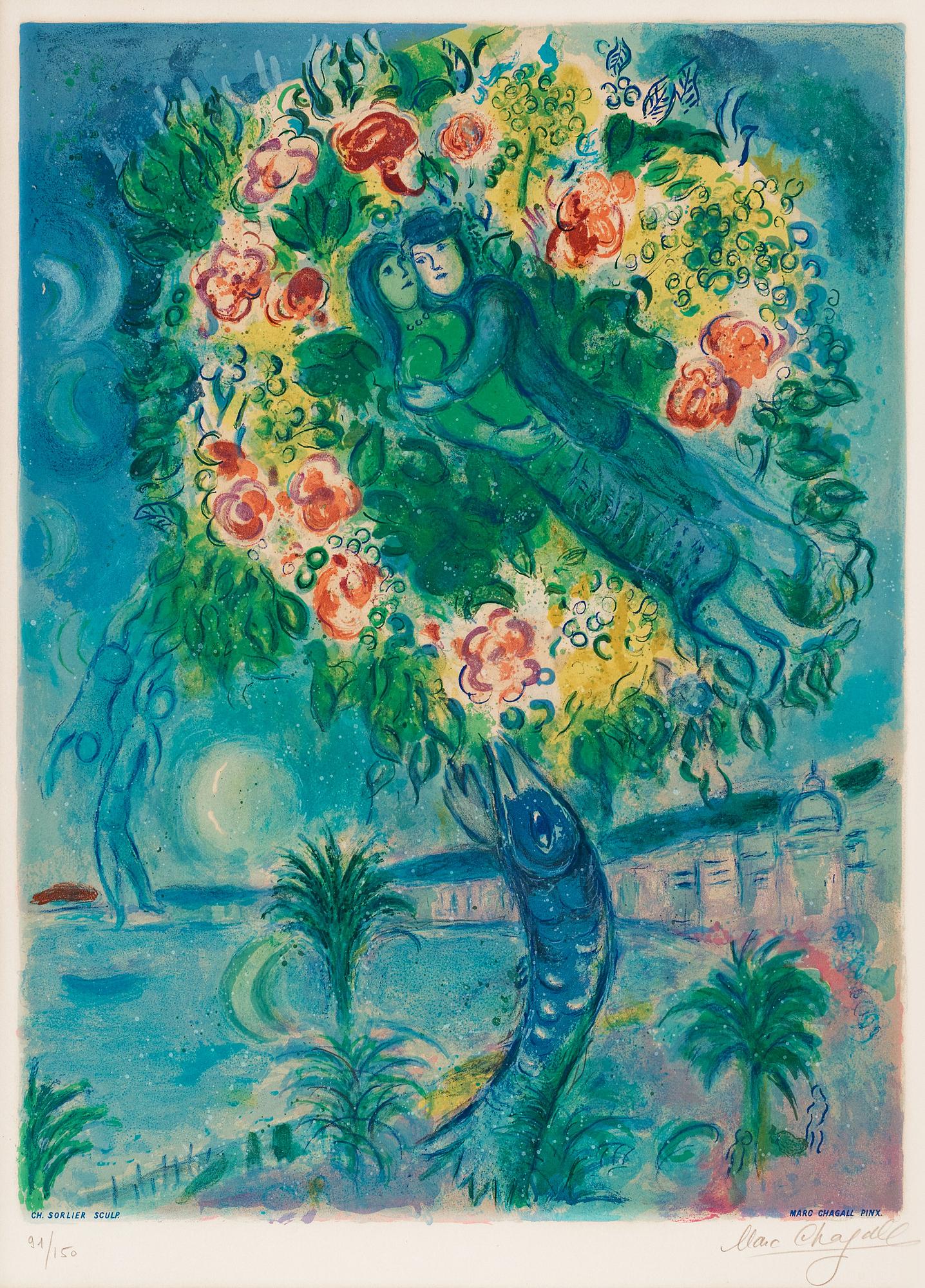 Marc Chagall, "Couple et poisson"; ur: "Nice et la Côte d'Azur".