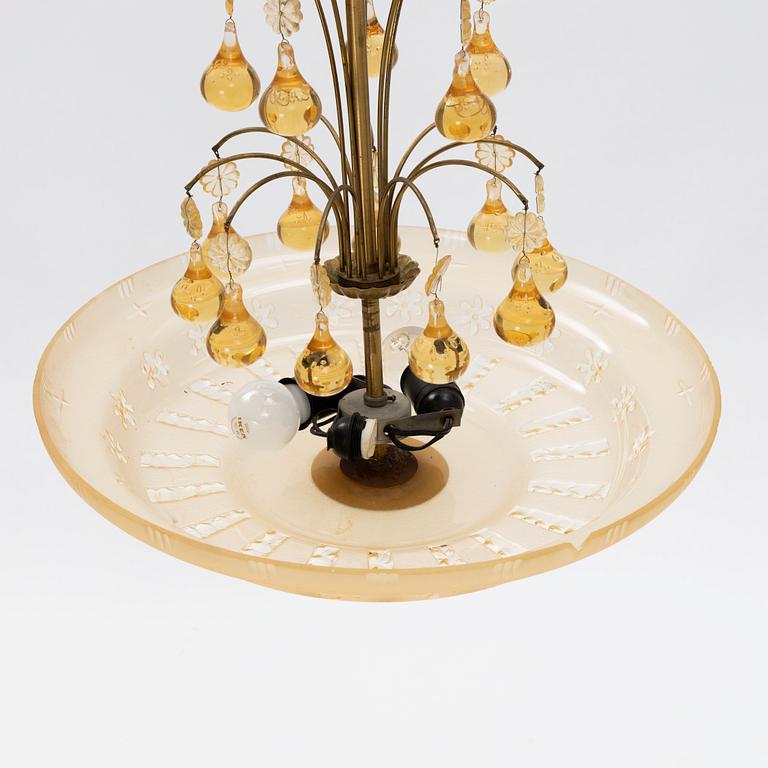 A Swedish Grace ceiling lamp, 1920's.