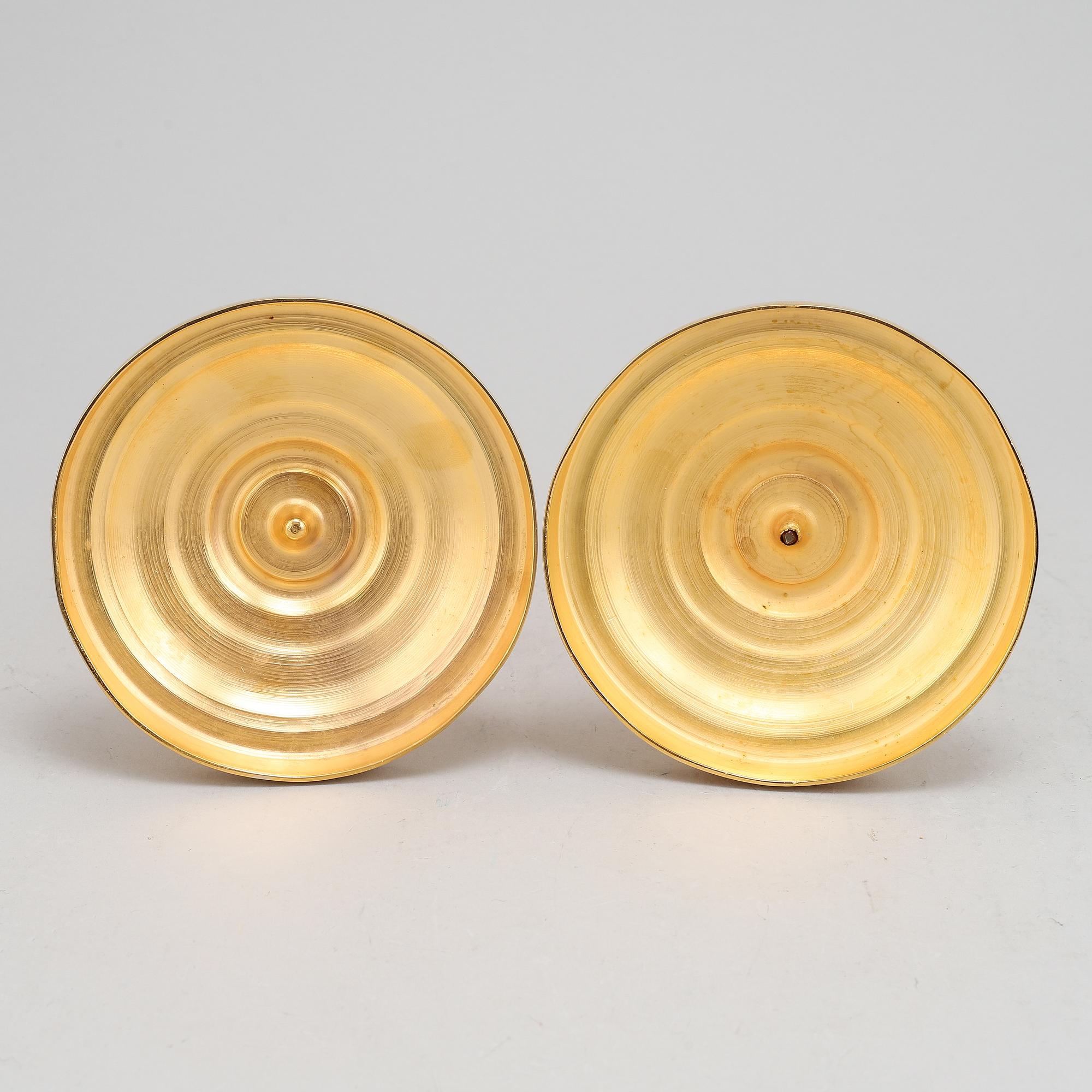 A pair of french Empire candlesticks, first half of the 19th Century.
