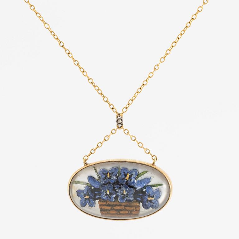 Necklace, "Essex crystal", Victorian, 19th century.