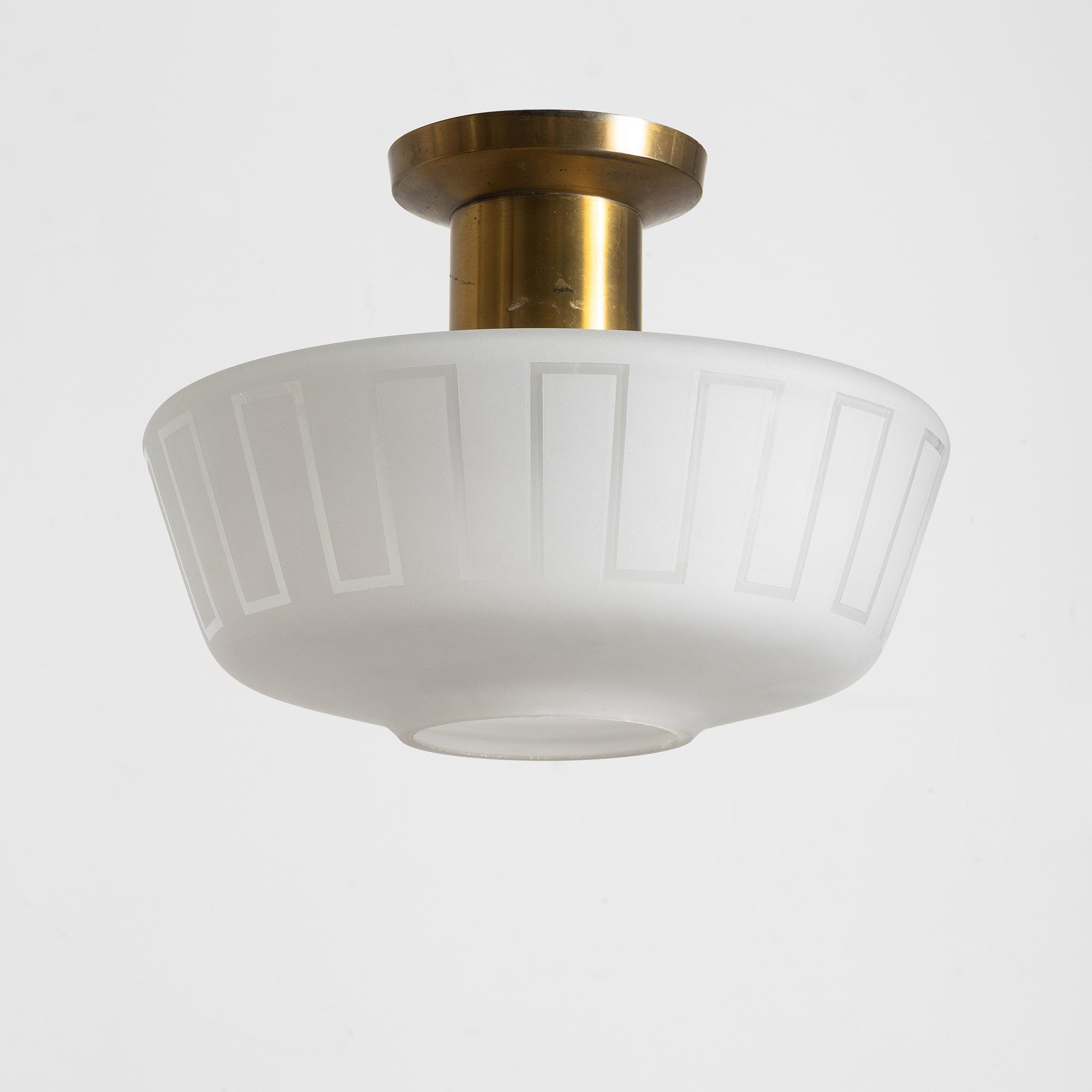 A Swedish Modern ceiling lamp, 1940s/50s.