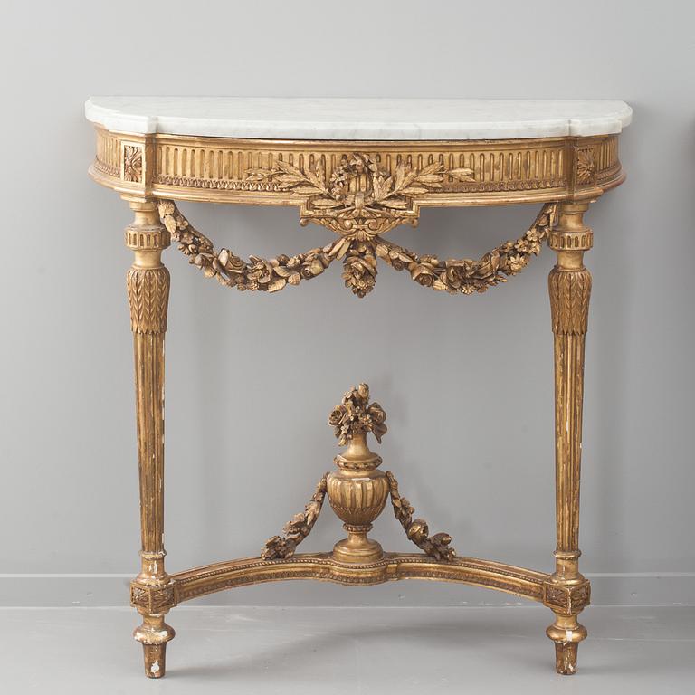 KONSOLBORD, ett par. Gustaviansk stil, 1800-tal.