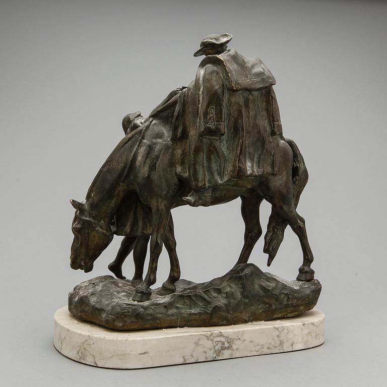 GYULA MAUGSCH, efter, skulptur. Brons. Signerad.