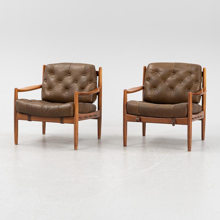 Ingemar Thillmark, a pair of 'Läckö' armchairs, OPE Möbler, second half of the 20th century.