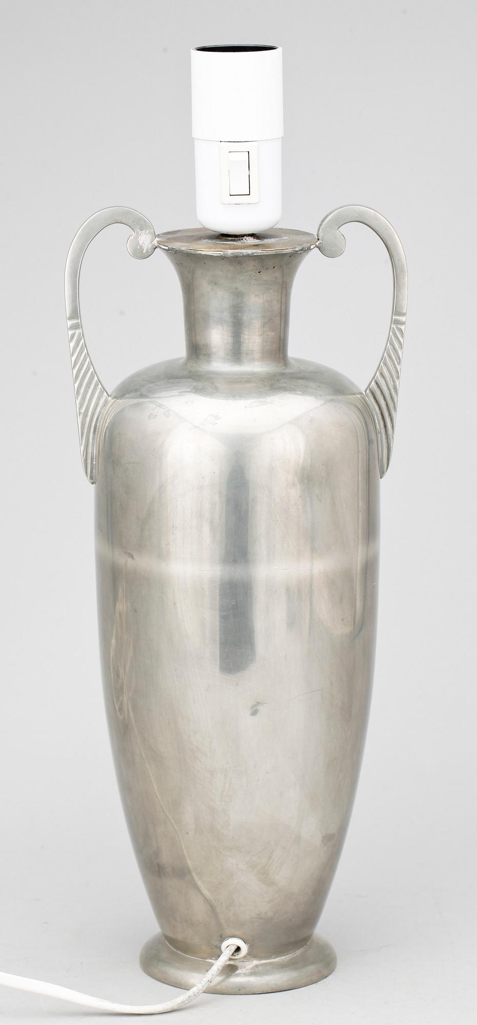 BORDSLAMPA, tenn, AB Lundin & Lindberg Metallvarufabrik, Tenn, 1934.