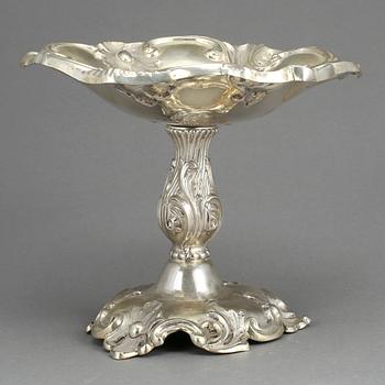 UPPSATSSKÅL, silver, Carl Gustaf Herpel, nyrokoko, Stockholm, 1857. Vikt ca 370 gram.