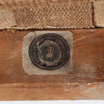 TABURETTER, ett par, av Erik Öhrmark (mästare i Stockholm 1777-1813), Gustavianska.