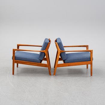 Folke Ohlsson, a pair of teak 'USA 75' easychairs, Dux, designed in 1963.