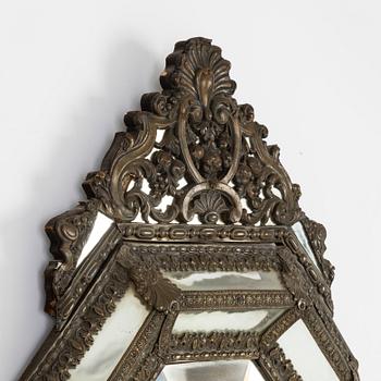 A Baroque style mirror, early 20th century.