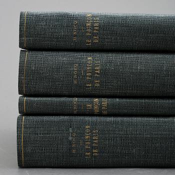 BÖCKER, 4 stycken, "Le poincon de Paris", av Henry Nocq, Paris 1927, 1928, 1931, 1931.