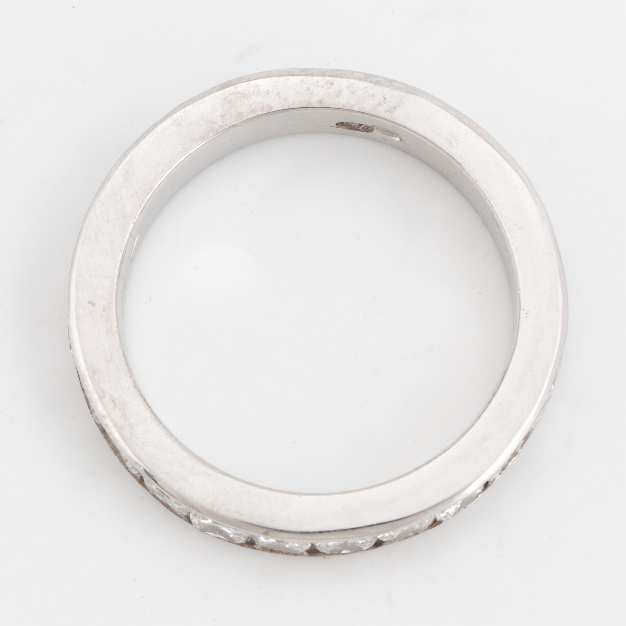 Eternity princess-cut diamond ring.