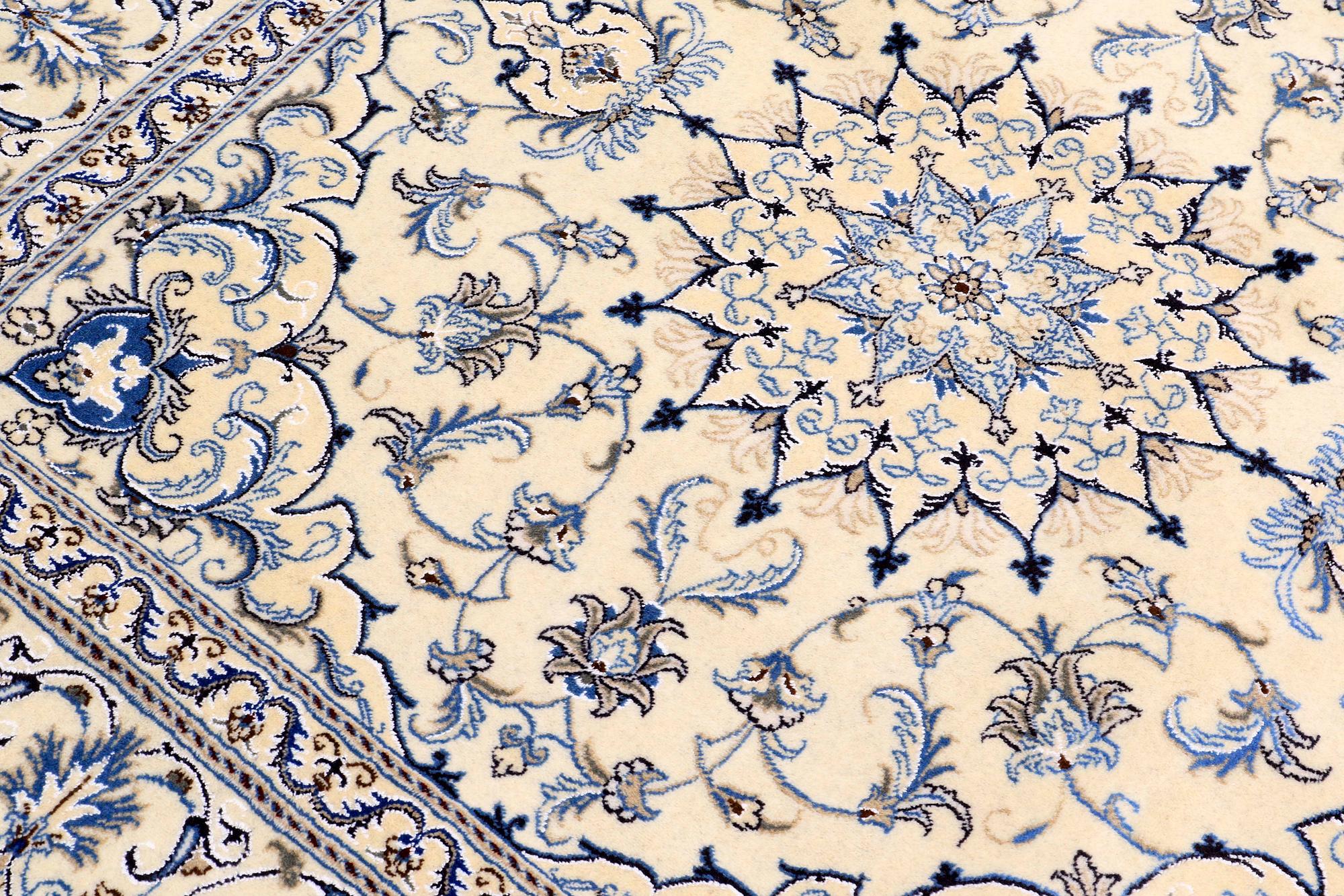 A rug, Nain part silk, ca 197 x 197 cm.