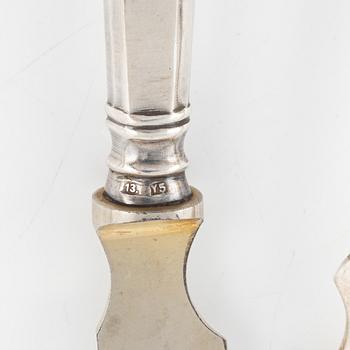 Bestick, 17 st, silver, bl a Osuusliike Kultaseppä, Åbo, Finland 1930.