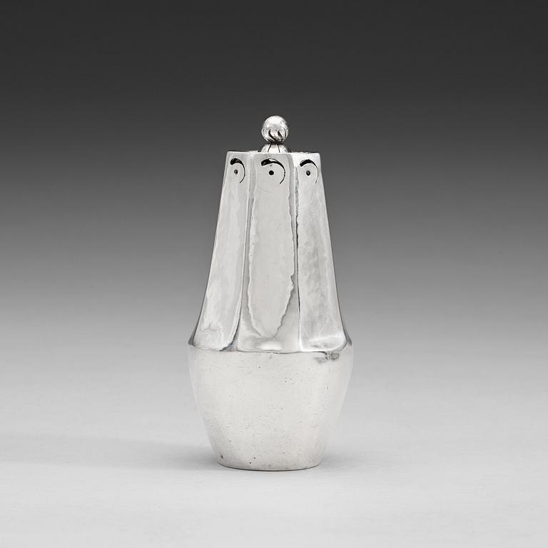 A Georg Jensen sterling sugar caster, Copenhagen ca 1919-21.