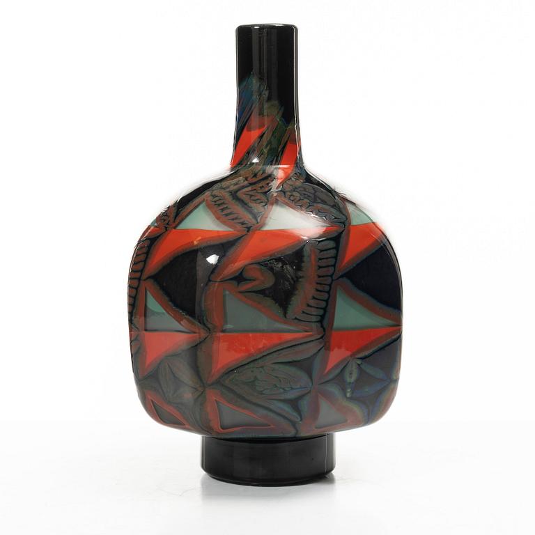 Eva Englund, a 'Millefiore Röd' vase, Orrefors, 1990.