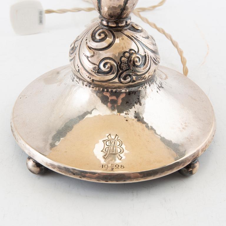 K Anderson Lamp Base Silver Stockholm 1927.