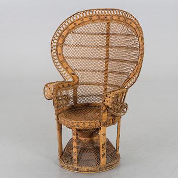 A ratten wicker chair, late 20th century,
