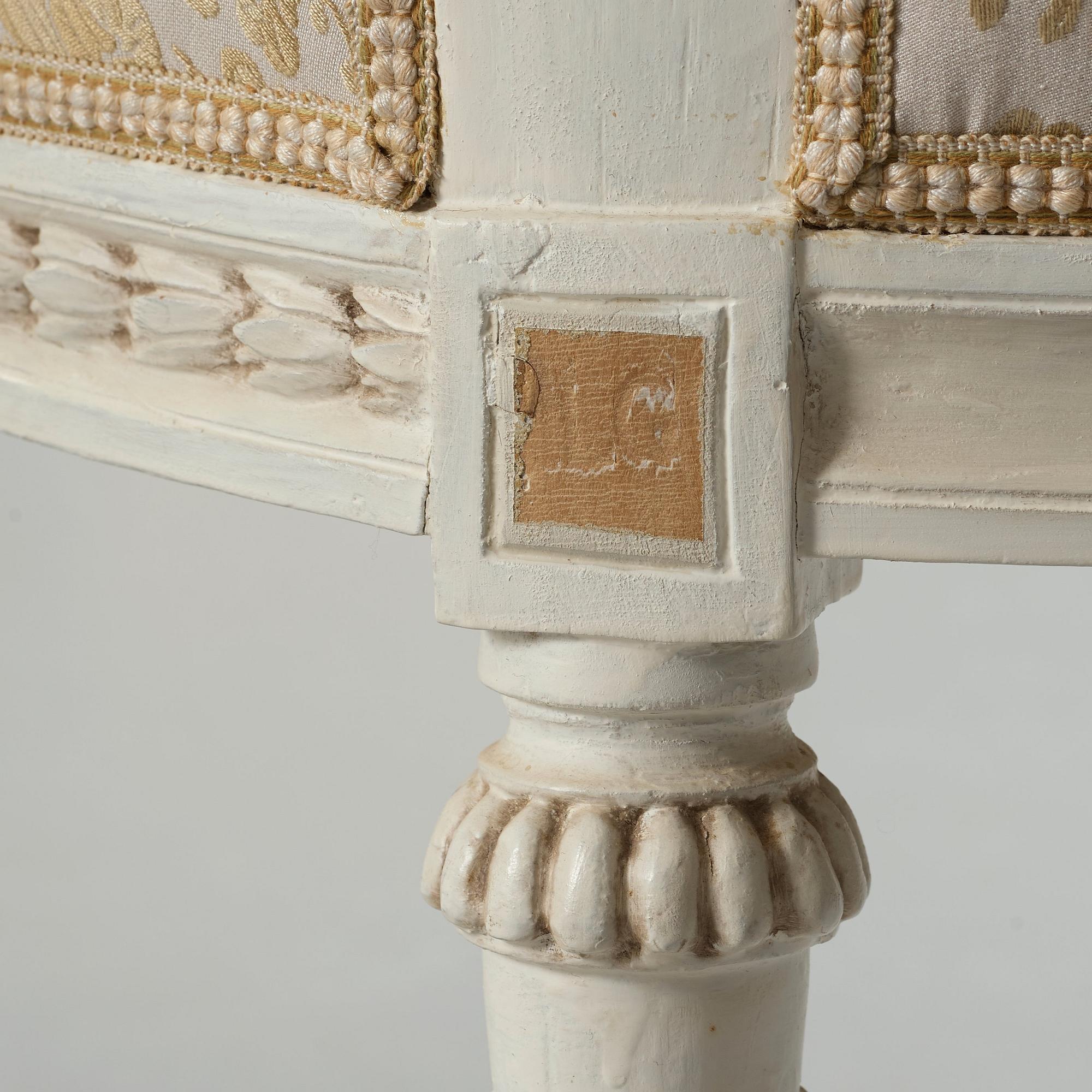 Eight (5+3) matched Gustavian late 18th century chairs.