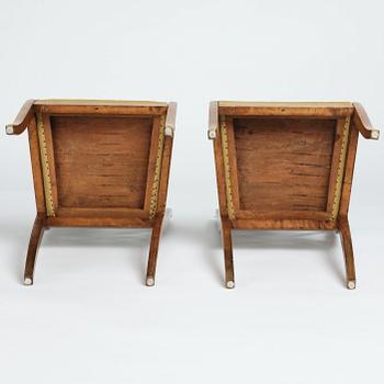 Carl Malmsten, a pair of chairs, Swedish Grace, Svenska Möbelfabrikerna Bodafors, 1920s,.