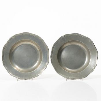 Plates, a pair. Olof Artedius, Jönköping, 1764.