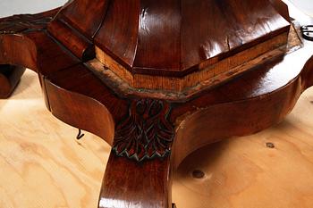 A late 19th century table with two extension leaves.