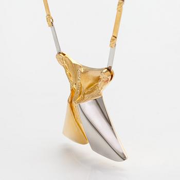 Björn Weckström, An 18K gold and platinum necklace "Papillon". Lapponia 1987.