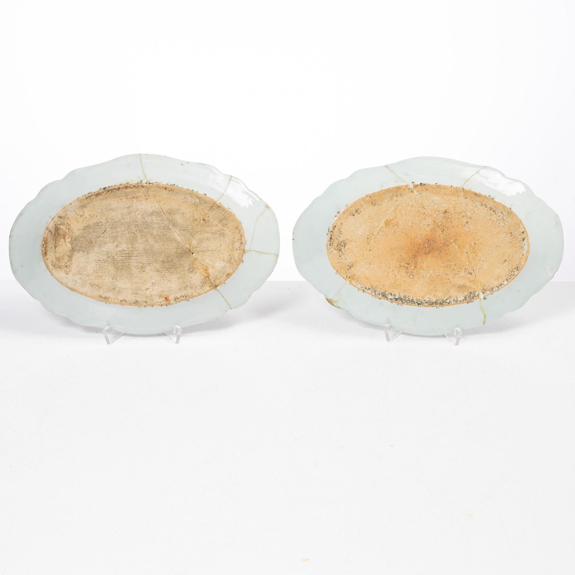 Fat, ett par, porslin, Kina, Qianlong (1736-95).