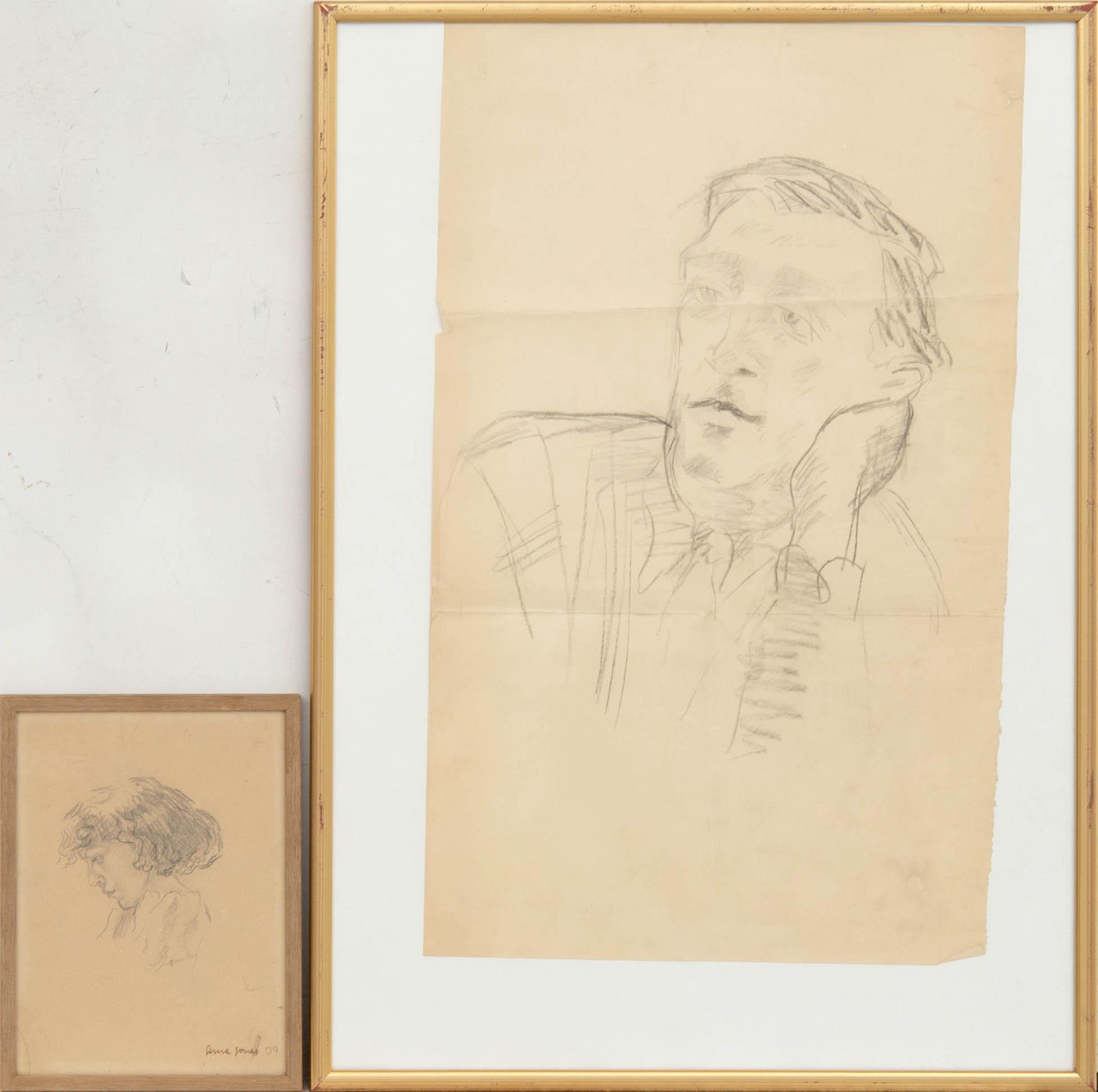 Arne Jones, porträtt, 2 st.