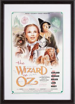 FILMAFFISCH, "Wizard of Oz", 8 st egenhändiga autografer, numrerad 885/1000.