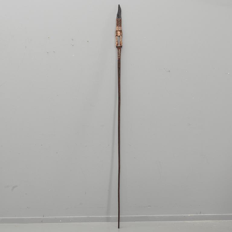 SPEAR WITH OBSIDIAN HEAD.