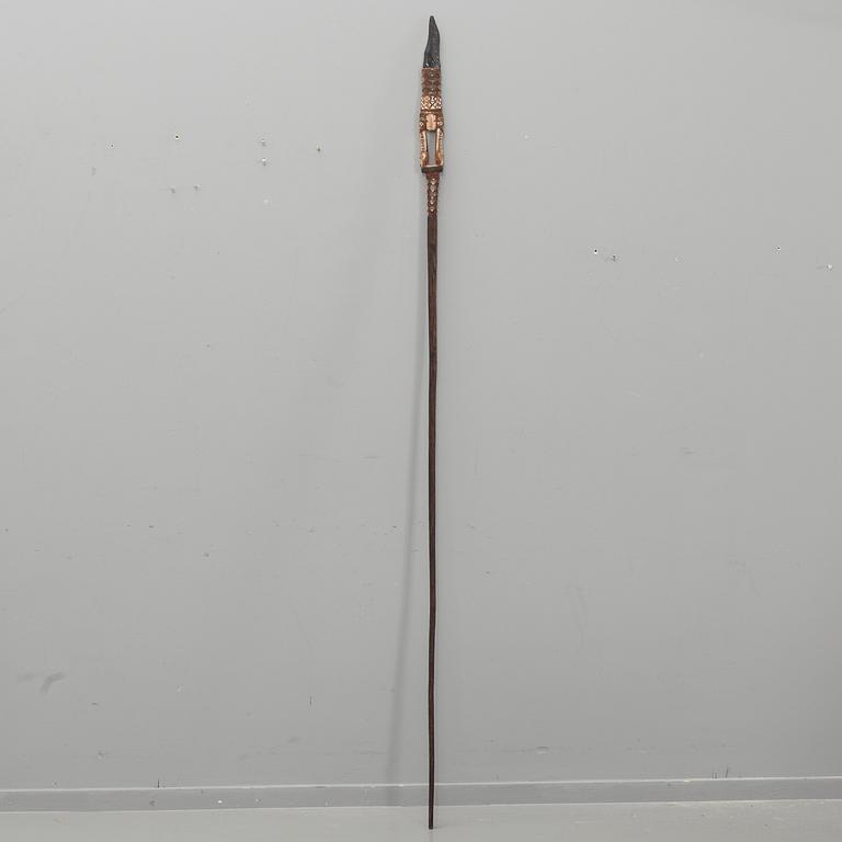 SPEAR WITH OBSIDIAN HEAD.