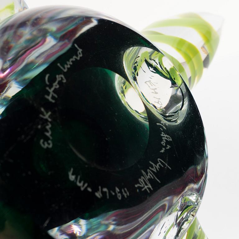 Erik Höglund, A unique glass vase, Strömbergshyttan, 1991.