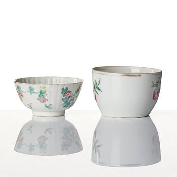 Parti, sex delar, porslin. Sen Qingdynasti/tidigt 1900-tal.