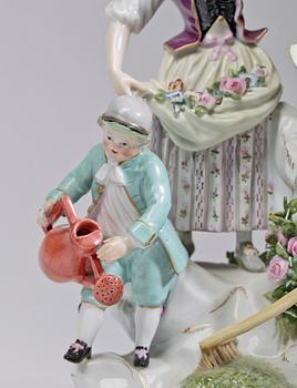 FIGURGRUPP, porslin. Meissen, 1800-tal.