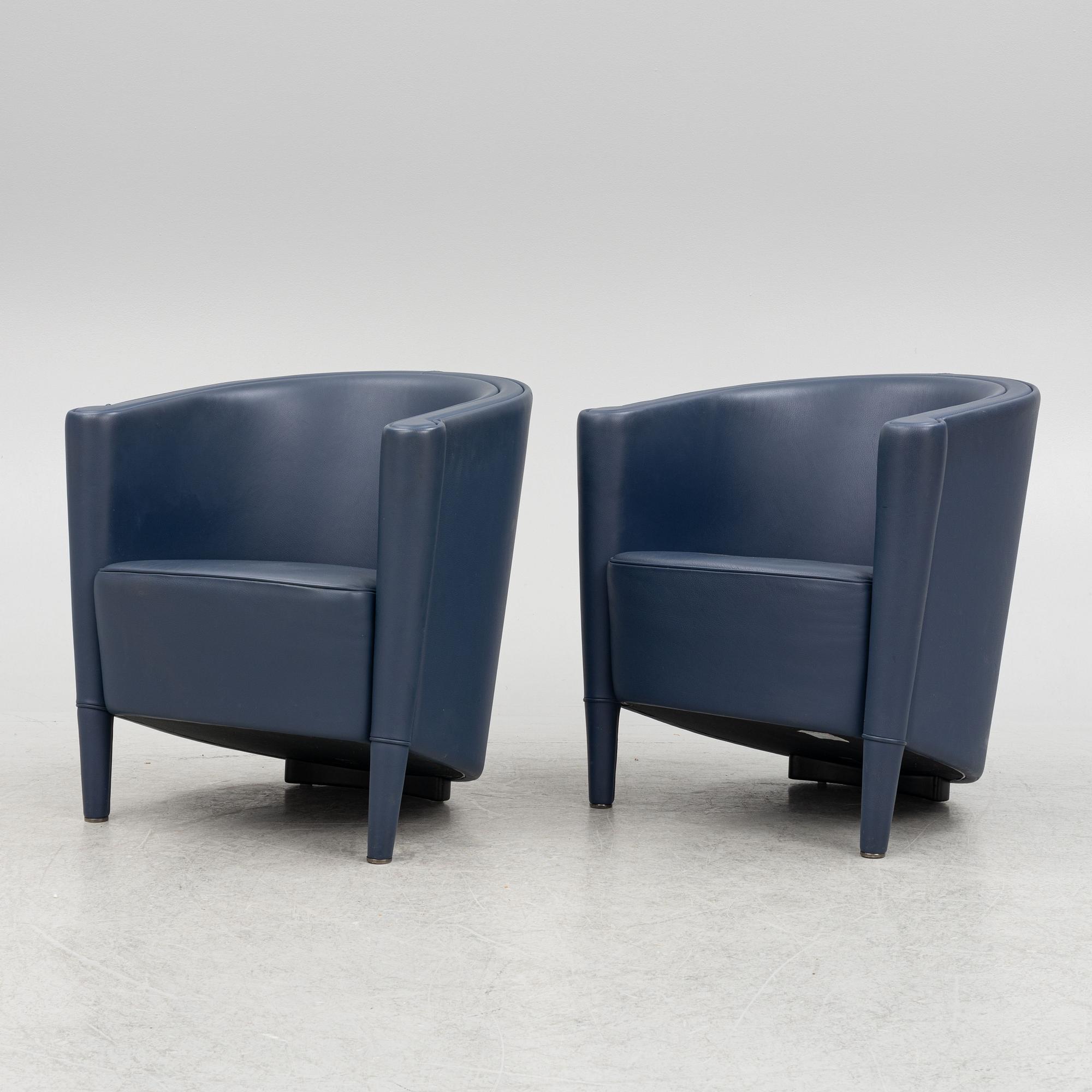 Antonio Citterio, a pair of "Rich" armchairs, Moroso, Italy.