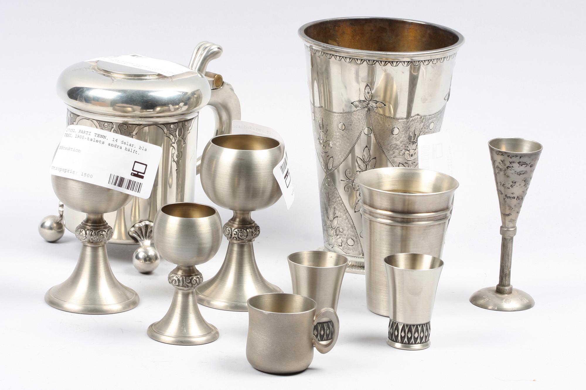 PARTI TENN, 14 delar, bla TESI, 1900-talets andra hälft.