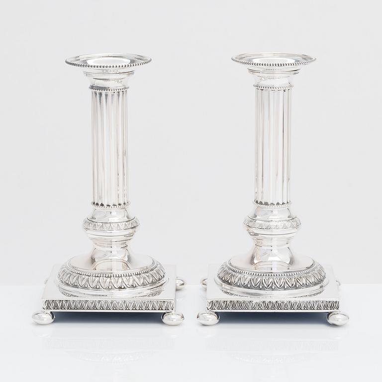 A pair of silver candlesticks, Kultateollisuus, Turku 1962.