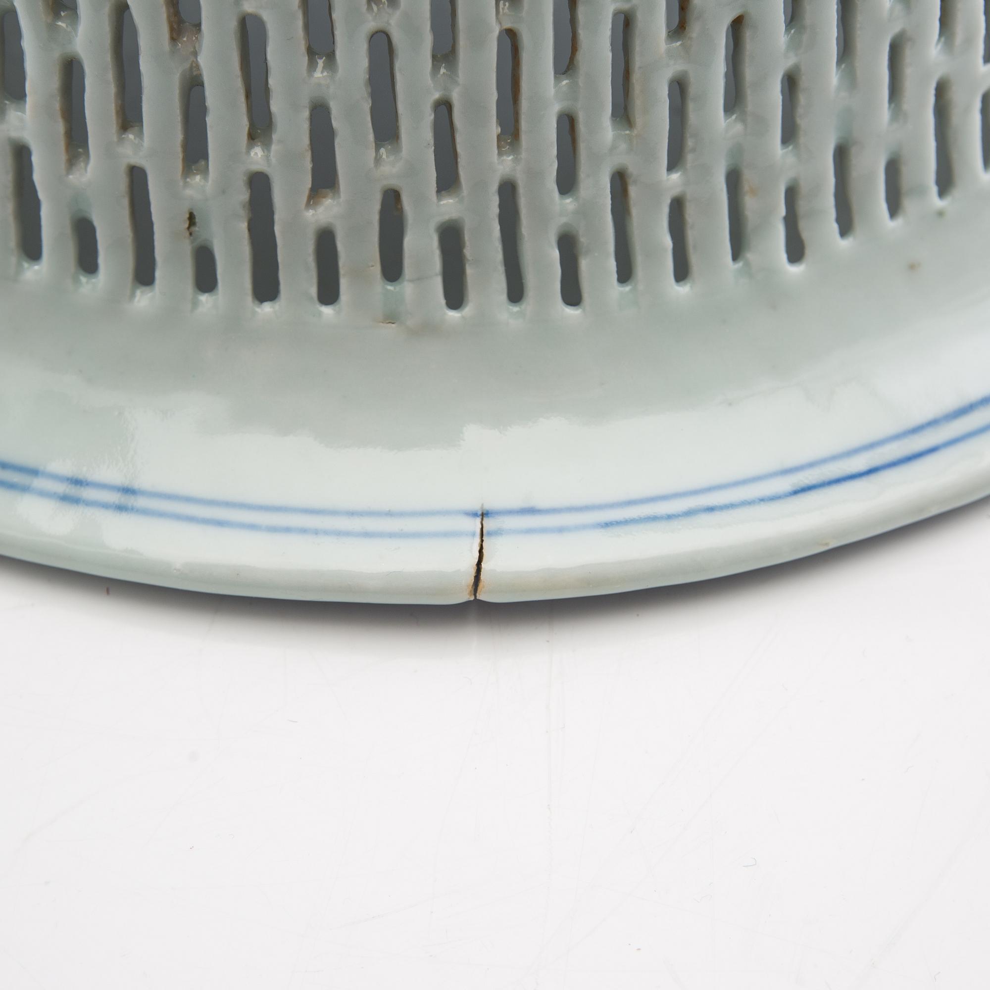 Galleried bowl China 19th century porcelain.