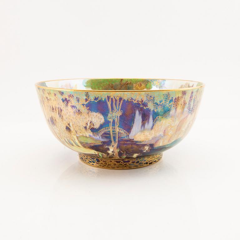 Daisy Makeig-Jones, skål "Fairyland lustre", "z4968", Wedgwood, England 1920-30-tal.