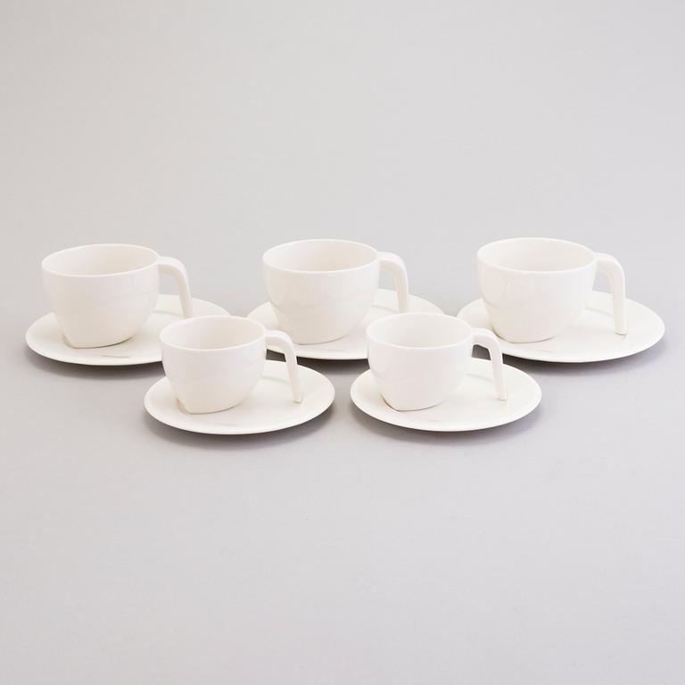 STEFAN LINDFORS, A 14-piece 'Ego' porcelain tea and espresso set for Arabia, Finland.