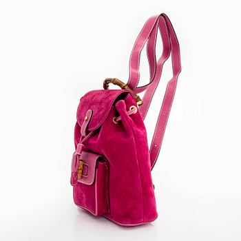 Gucci, a 'Bamboo' backpack.