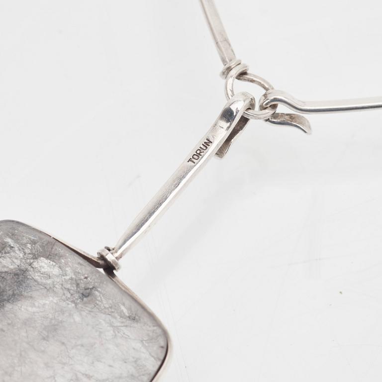 Vivianna Torun Bülow-Hübe, a silver necklace with pendant, executed in her own workshop.