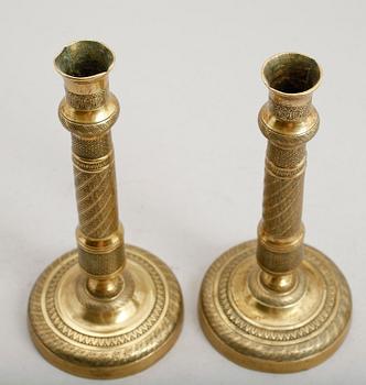 LJUSSTAKAR, 1 par, senempire, 1800-talets första hälft.