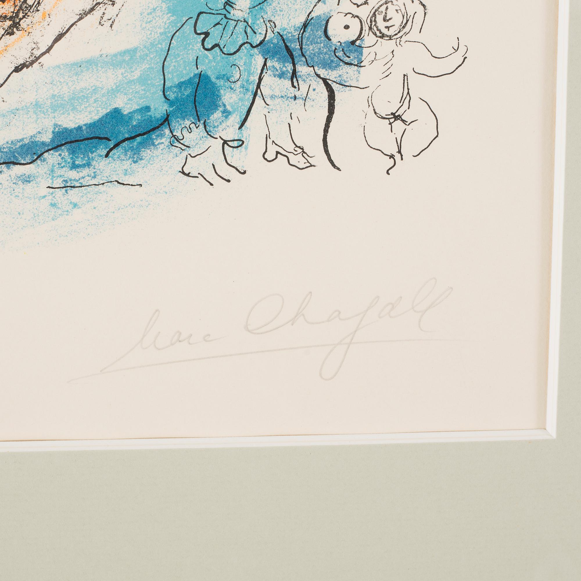 MARC CHAGALL, lithograph in colors, signed and numbered 84/90.