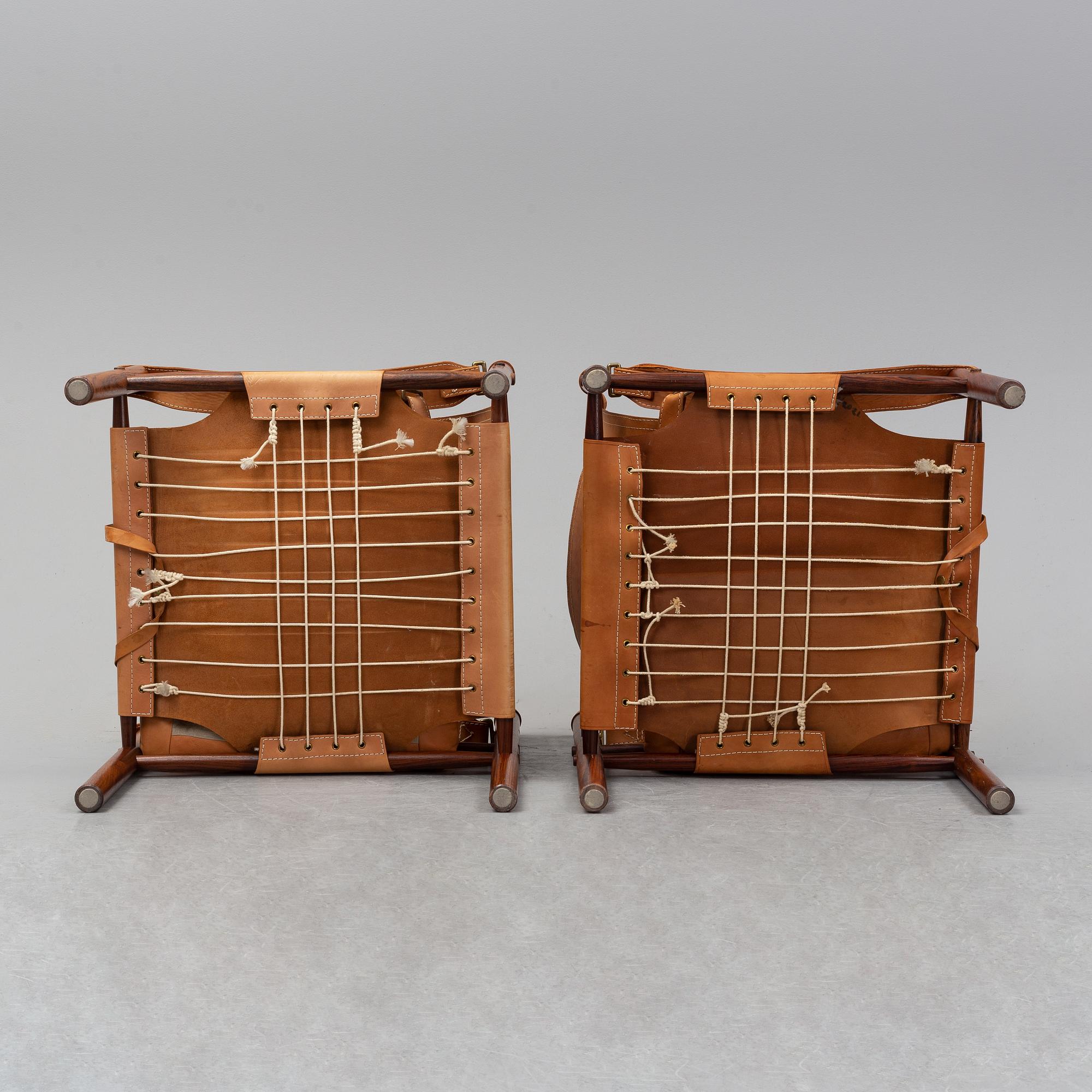 Arne Norell, fåtöljer ett par, "Sirocco", 1960-talets mitt. Modellen formgiven 1964.