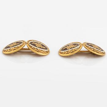 A pair of Bolin cufflinks.